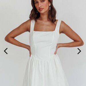 Angel Biba White Sleeveless Sundress for Weddings